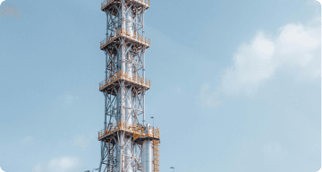 Petroleum refining tower